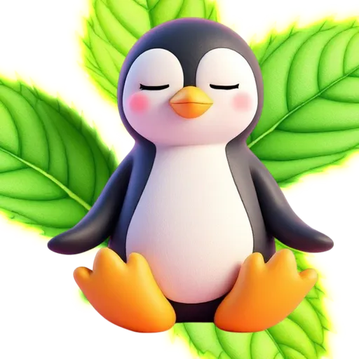 Pingouin zen et serein