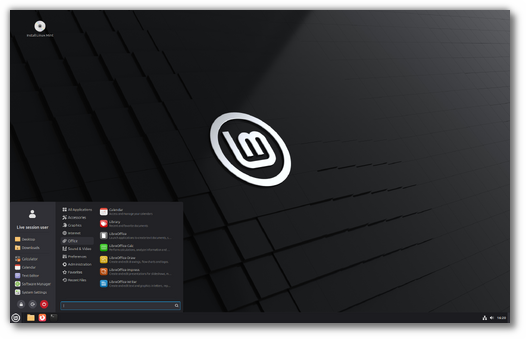 Bureau Linux Mint Cinnamon
